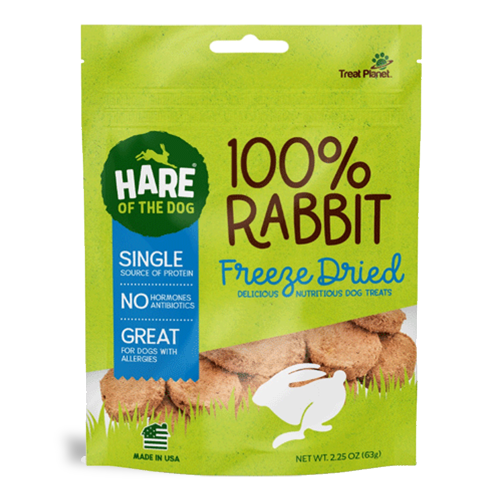 TREAT PLANET Hare of The Dog Freeze Dried Rabbit 2.25oz